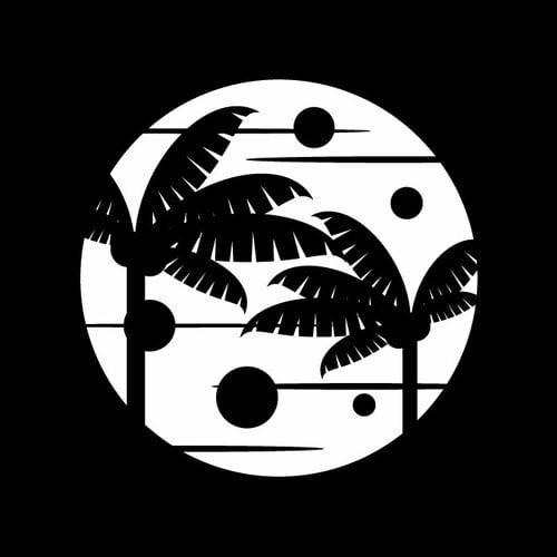 Palm Trees Monochrome Art Public Domain Vectors