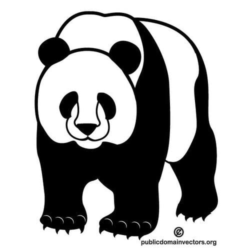 Oso panda gráficos vectoriales