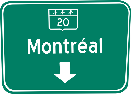 Montreal lane dopravní značka