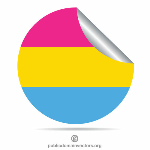 Autocollant pansexuel de drapeau de fierté