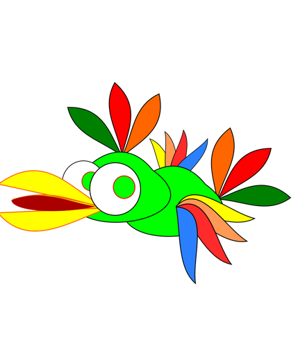 Kreslený papoušek