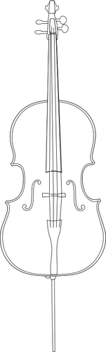 Violoncellový vektorové kreslení čar