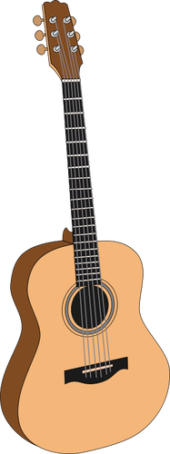 アコースティック ギターのベクトル描画