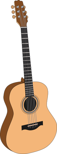 Acoustic guitar vector drawing