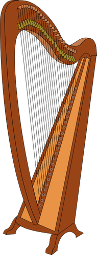 Illustration vectorielle de harpe