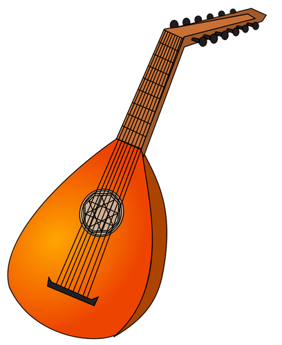 Lute instrument vector image