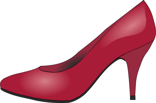 أحمر الأحذية ناقلات قصاصة الفن