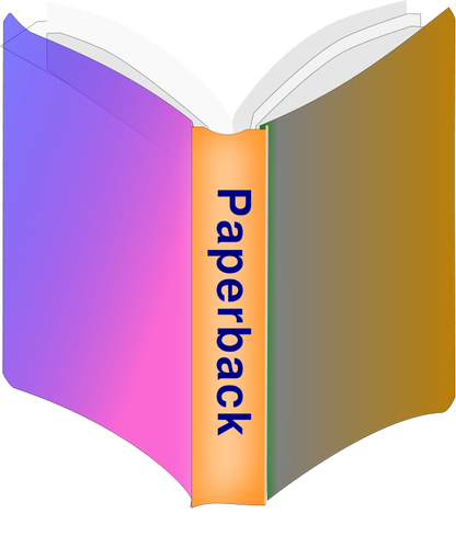 Grafika wektorowa ikonę książki w miękkiej oprawie