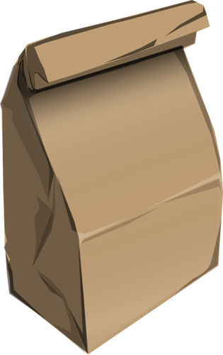 Векторный рисунок вторичной переработке бумажный мешок фаст-фуд