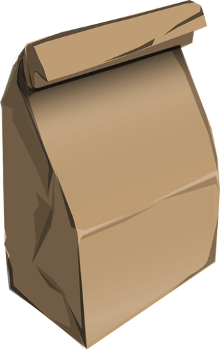 Vector drawing of fast food recyclable paper bag