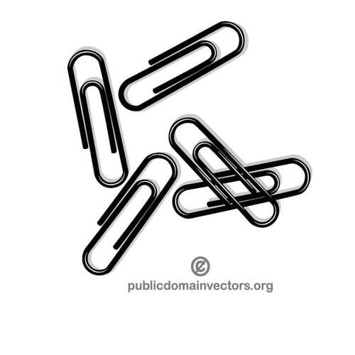 Paper clips vector graphics