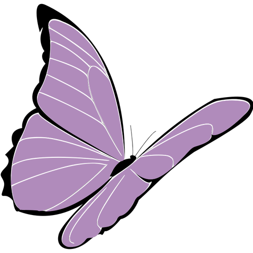 Violet butterfly vector clip art