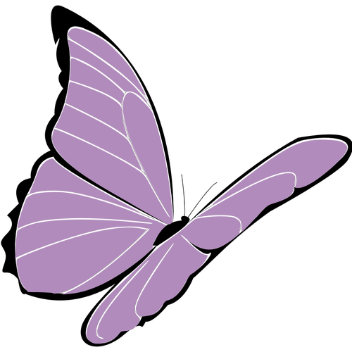 Fioletowy motyl wektor clipart