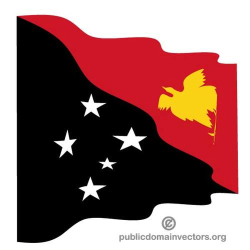 パプア ニューギニアの波状の旗
