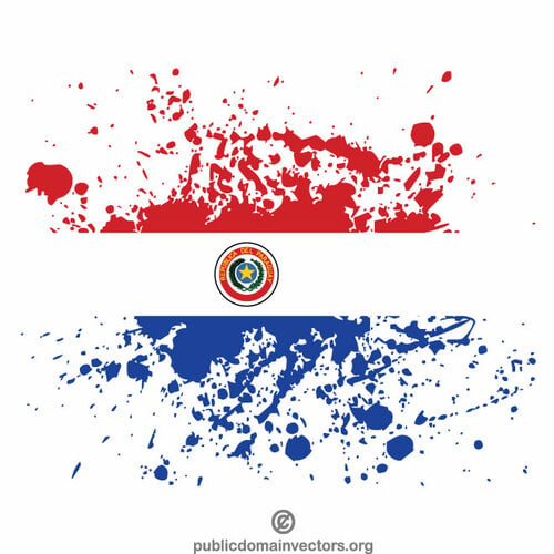 Paraguay-Flagge Farbsplitter