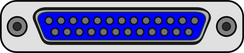 Parallelle DB25 computer plug vectorillustratie