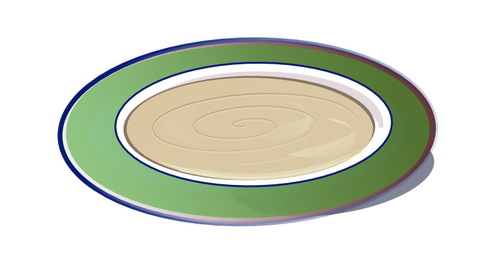 Hummus på en tallrik vektor ClipArt