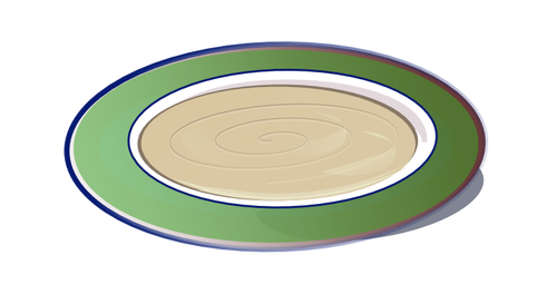 Hummus on a plate vector clip art