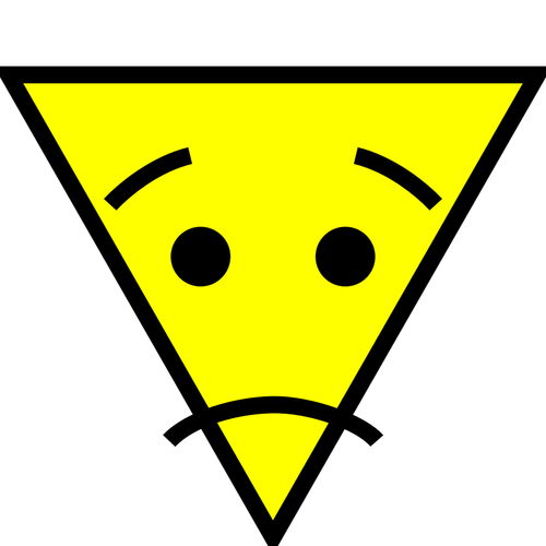 Zmatený trojúhelník obličej ikona vektorový obrázek