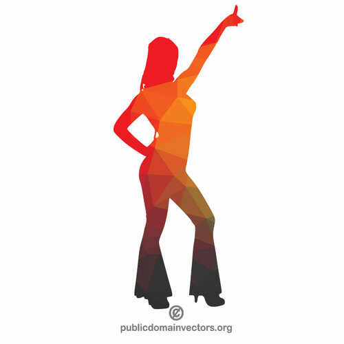 Silhouette de fille de partie