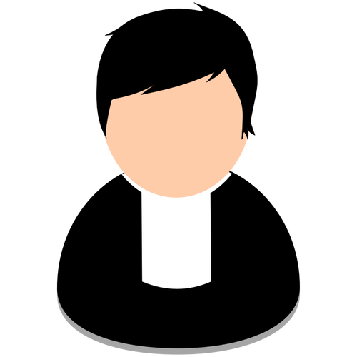 Пастор аватар векторное изображение