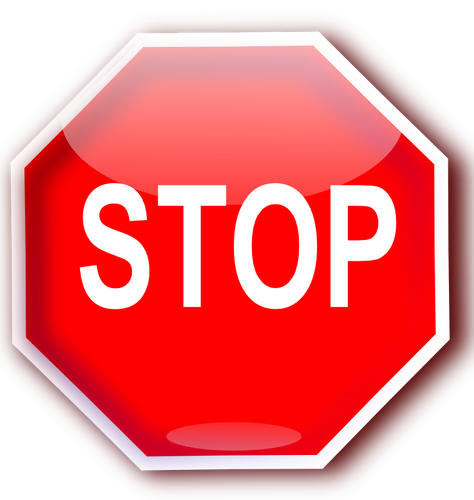 Red STOP sign graphics vector image