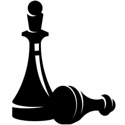 Šachové figurky s siluetou