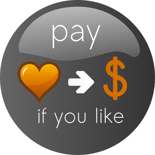 Pay If you Like Button Vector