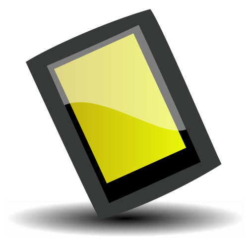 光沢のブラックの PDA デバイス傾斜のベクトル画像