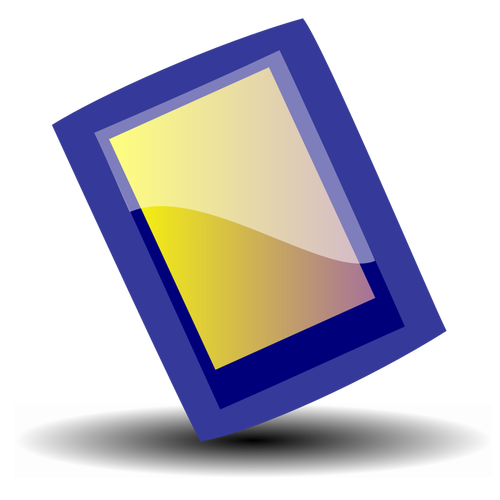 Desenho de PDA inclinado azul