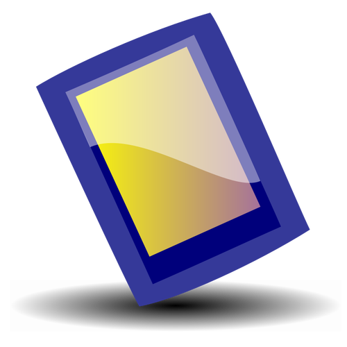 Drawing of blue tilted PDA