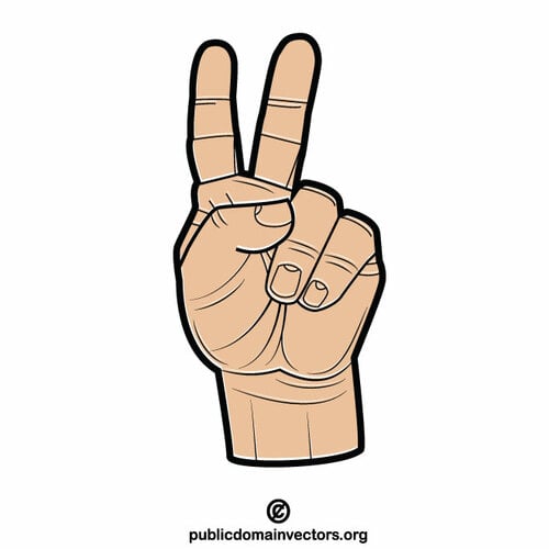 Znak pokoju gestu ręcznego