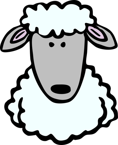 Desenho simples de ovelhas