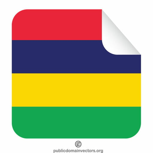 Маврикий флаг пилинг наклейка