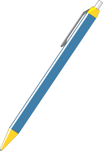 Голубая ручка векторной графики