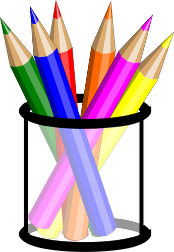 Premium Vector  Pencils in cup isolated coloring page for kids