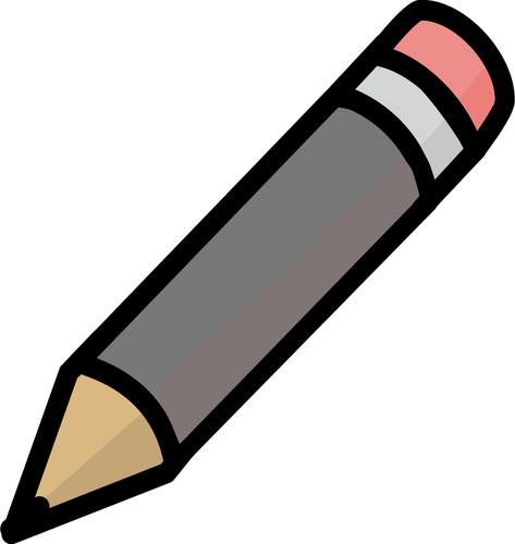 رمز قلم رصاص رمادي