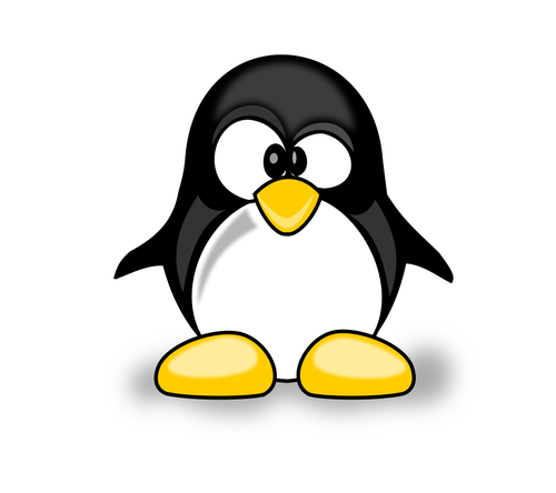एक penguine का सदिश चित्रण
