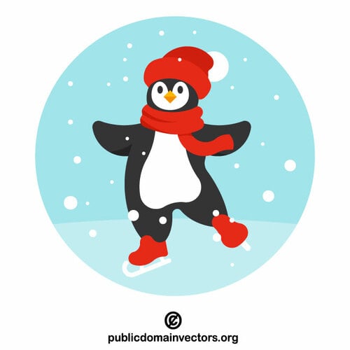 Penguin ice skating