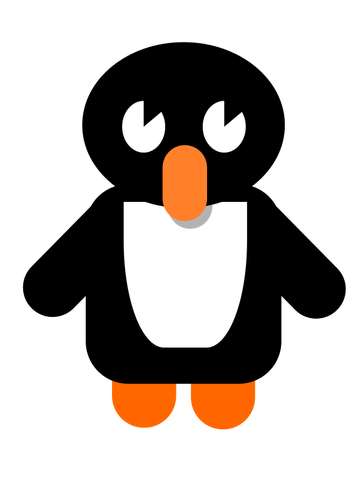 Illustration de style dessin animé pingouin