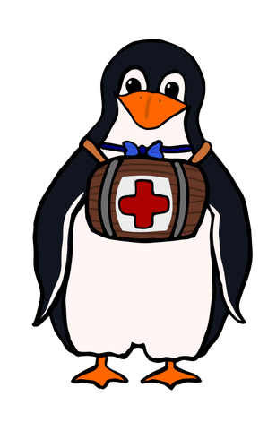 Vector image of a penguin