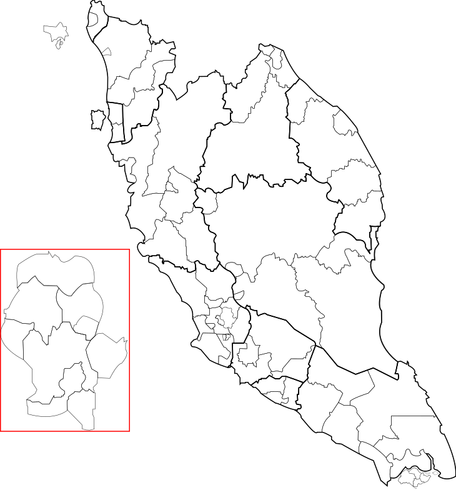 Prázdná mapa malajského