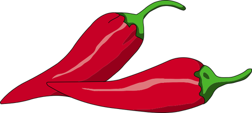 Vector illustration of Mexican chili peppers