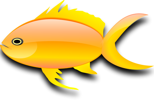 Vector de la imagen del pez dorado brillante | Vectores de dominio público