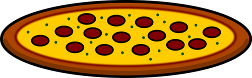 意大利香肠比萨饼例证