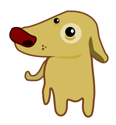 Imagen vectorial de dibujos animados de un perro