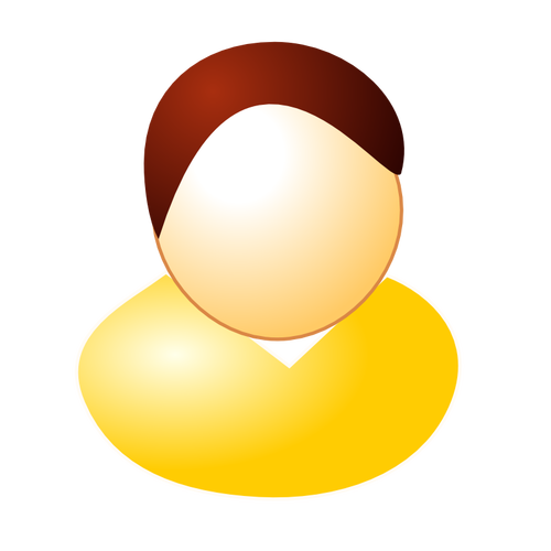 Yellow user avatar vector graphics