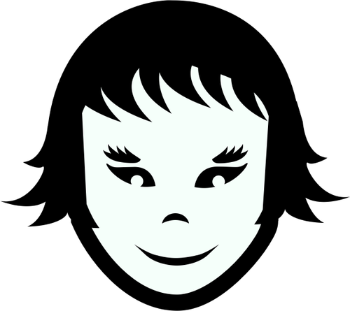 Weird boy face vector image