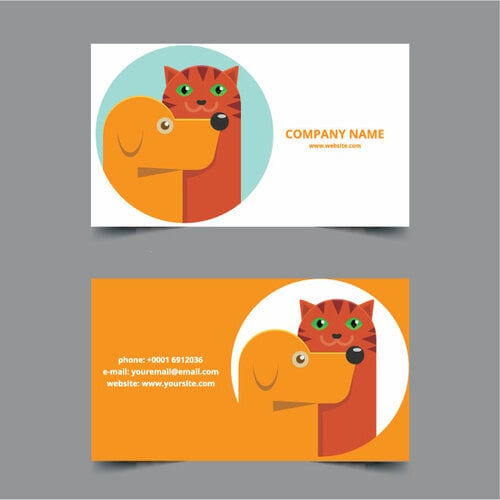 Pet shop business card template