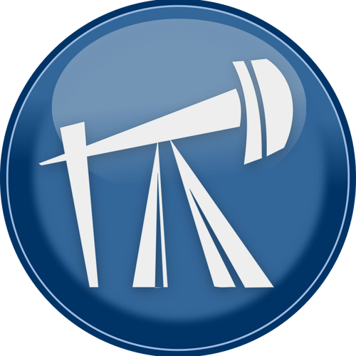 Vector image of petroleum rig icon